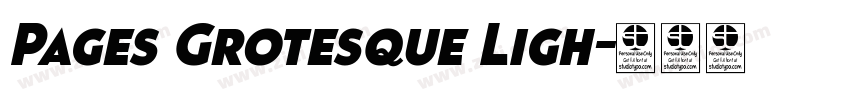 Pages Grotesque Ligh字体转换